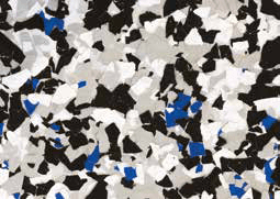 Primary Blue mixed with Flake Domino