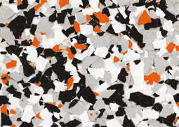 Pure Orange mixed with Flake Domino